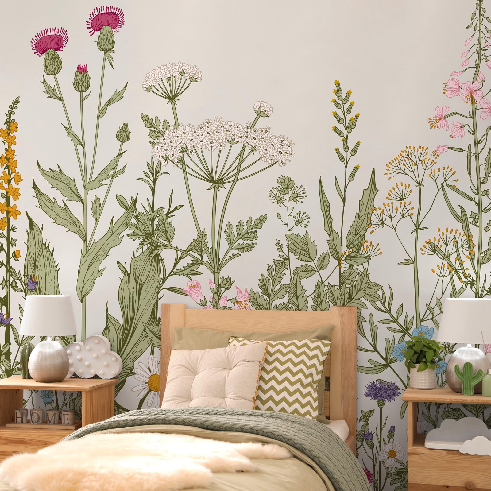 Botanical Floral Wallpaper ,Gr - Herbal Wallpaper review and price