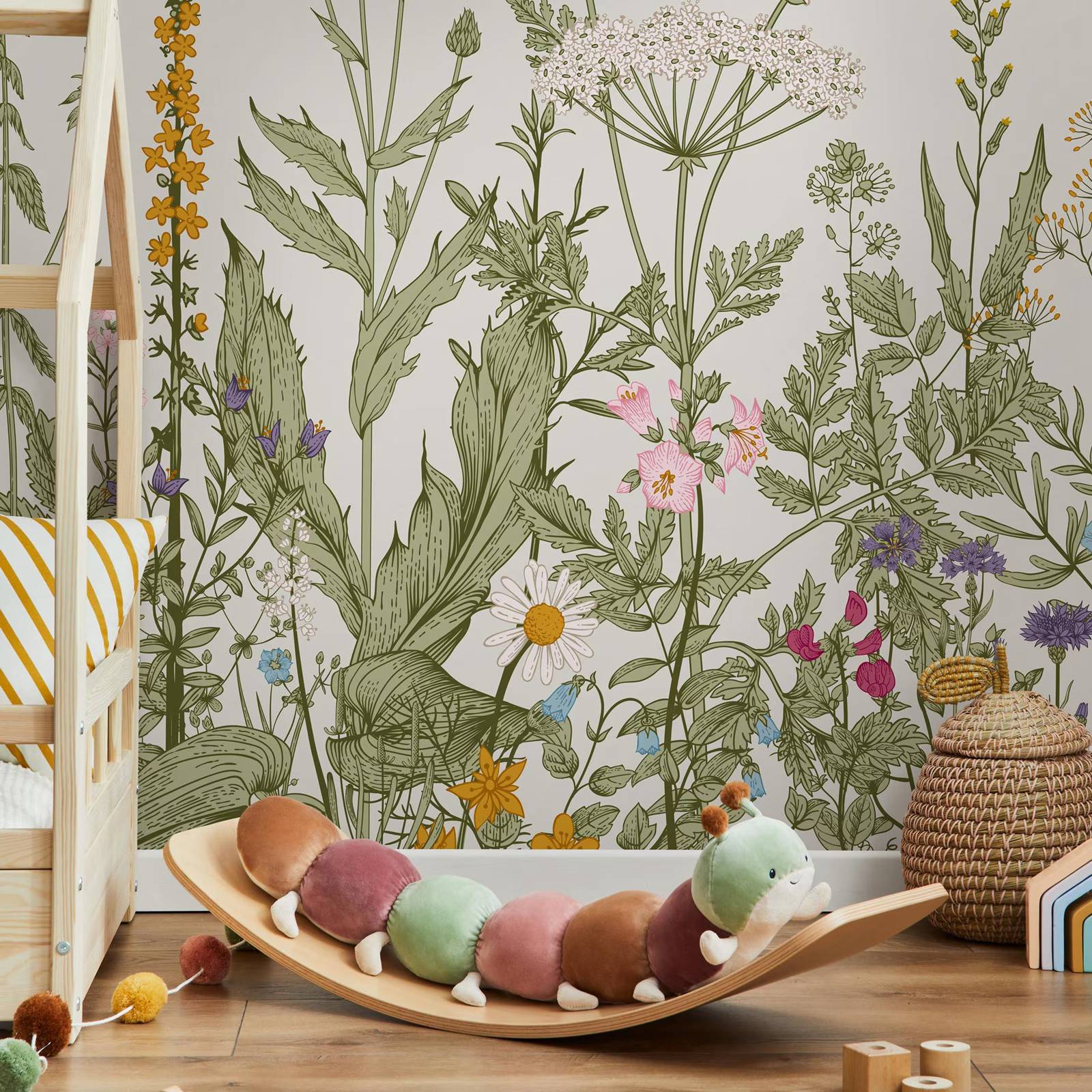 Botanical Floral Wallpaper ,Gr - Herbal Wallpaper review and price