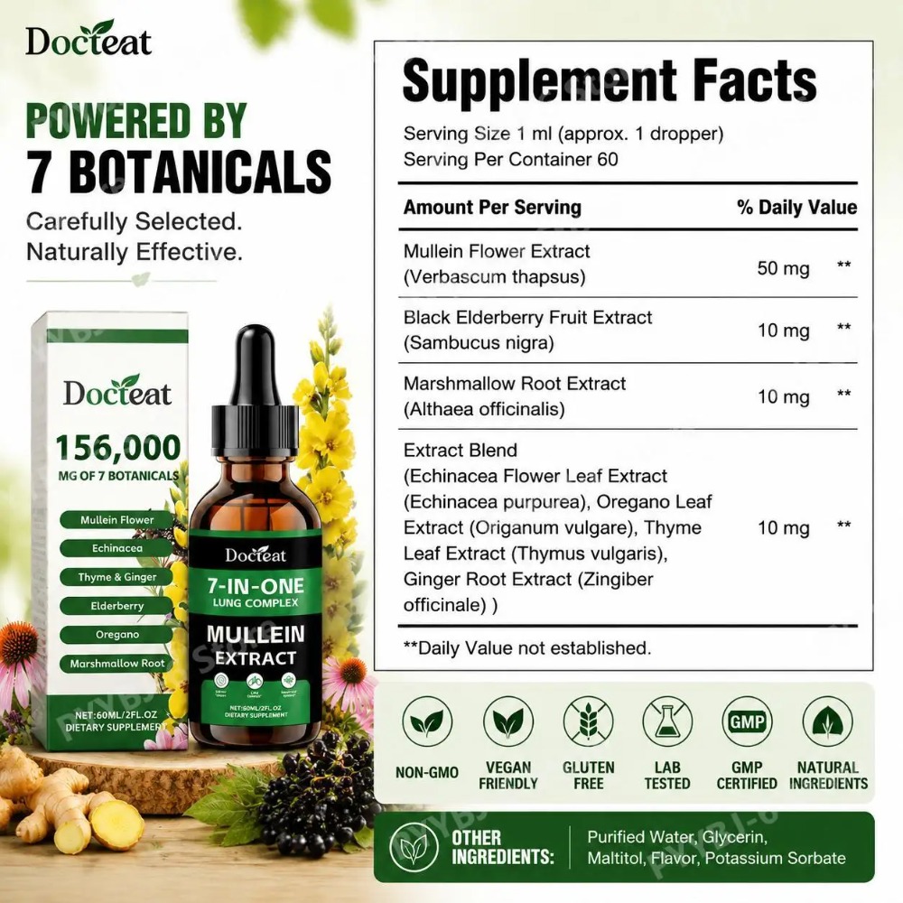 Docteat 7-in-1 Mullein Extract - Herbal Wellness review and price