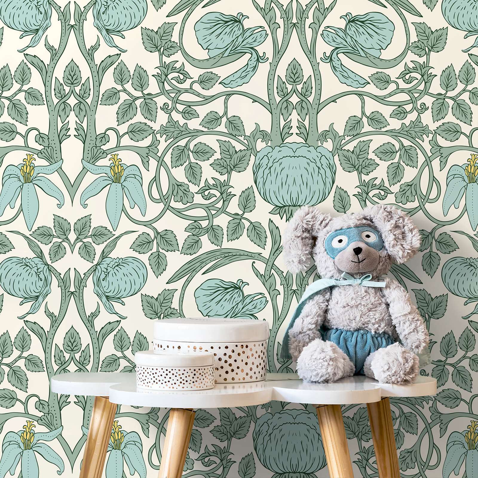 Pastel Art Nouveau Wallpaper,P - Herbal Wallpaper review and price