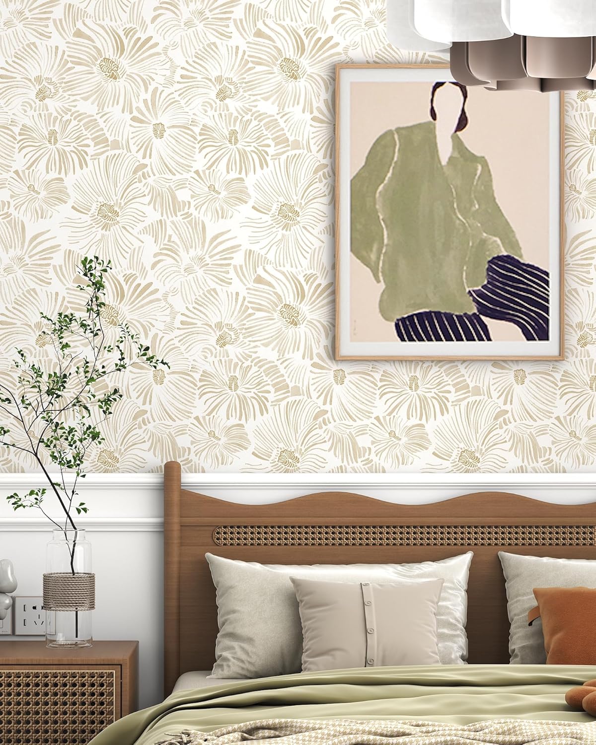 Modern Peel and Stick Wallpape - Herbal Wallpaper review and price