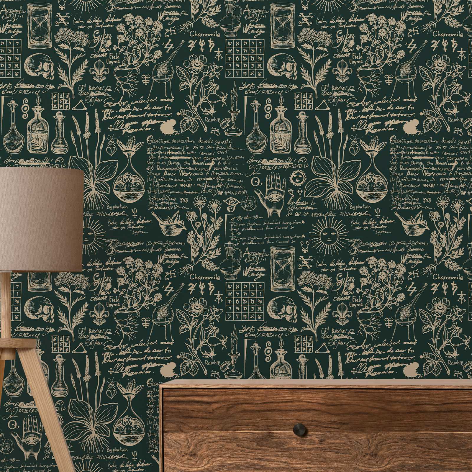 Green Medicine And Herbal Wall - Herbal Wallpaper review and price