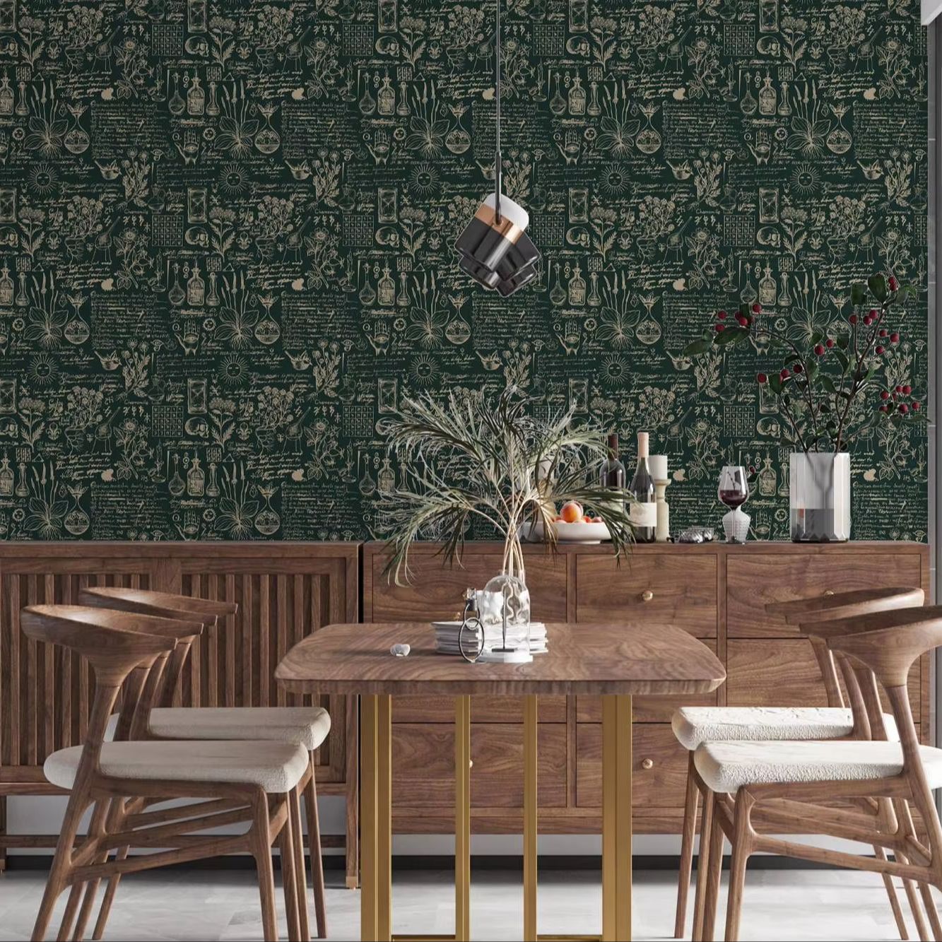 Green Medicine And Herbal Wall - Herbal Wallpaper review and price