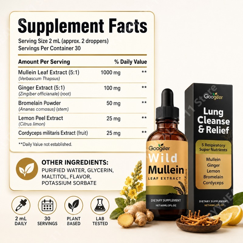 Mullein Liquid Drops Herbal Bl - Herbal Wellness review and price
