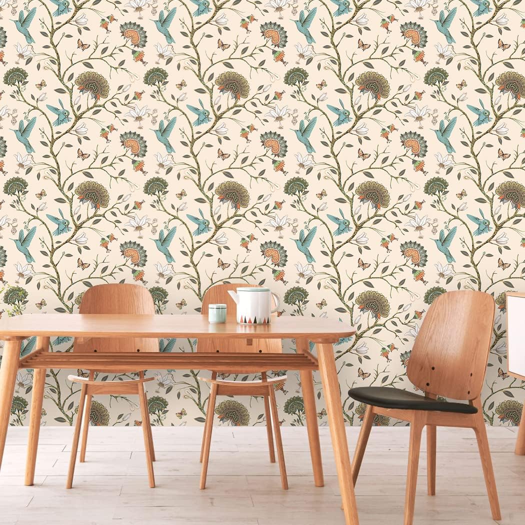 Bird Wallpaper Removable Self  - Herbal Wallpaper review and price