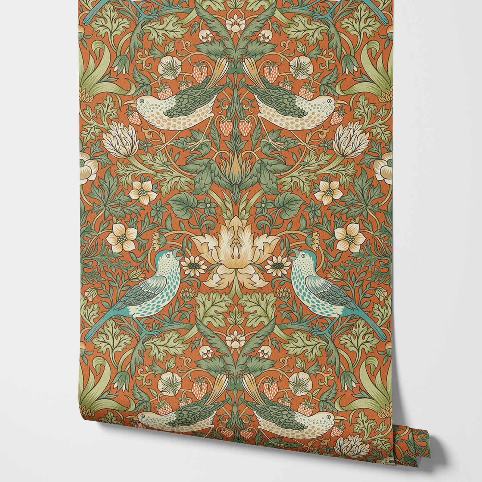 Strawberry Thief Flower Wallpa - Herbal Wallpaper review and price
