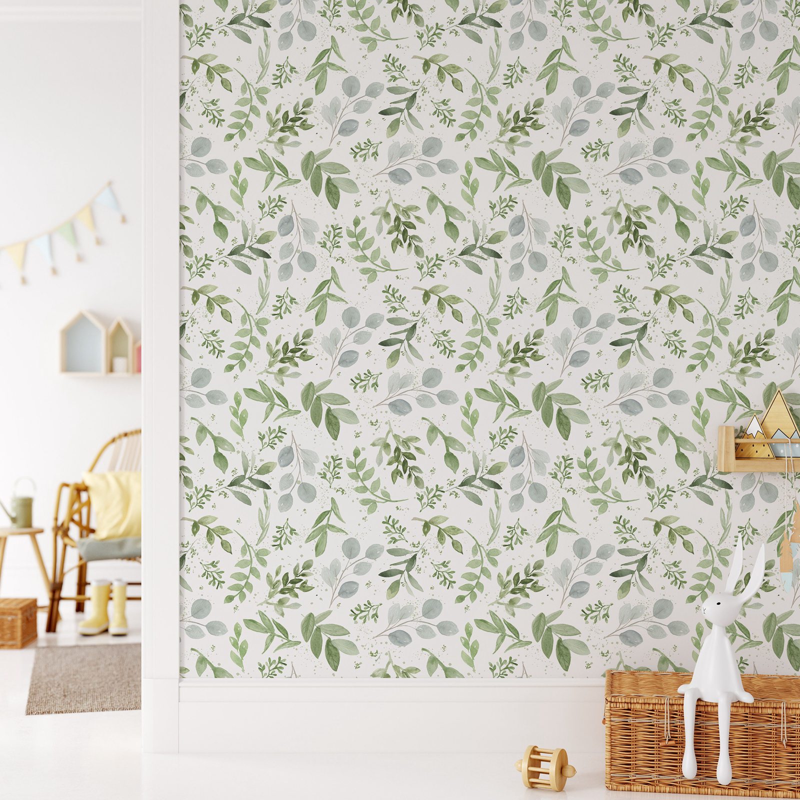 Green Leaves Wallpaper Peel An - Herbal Wallpaper review and price
