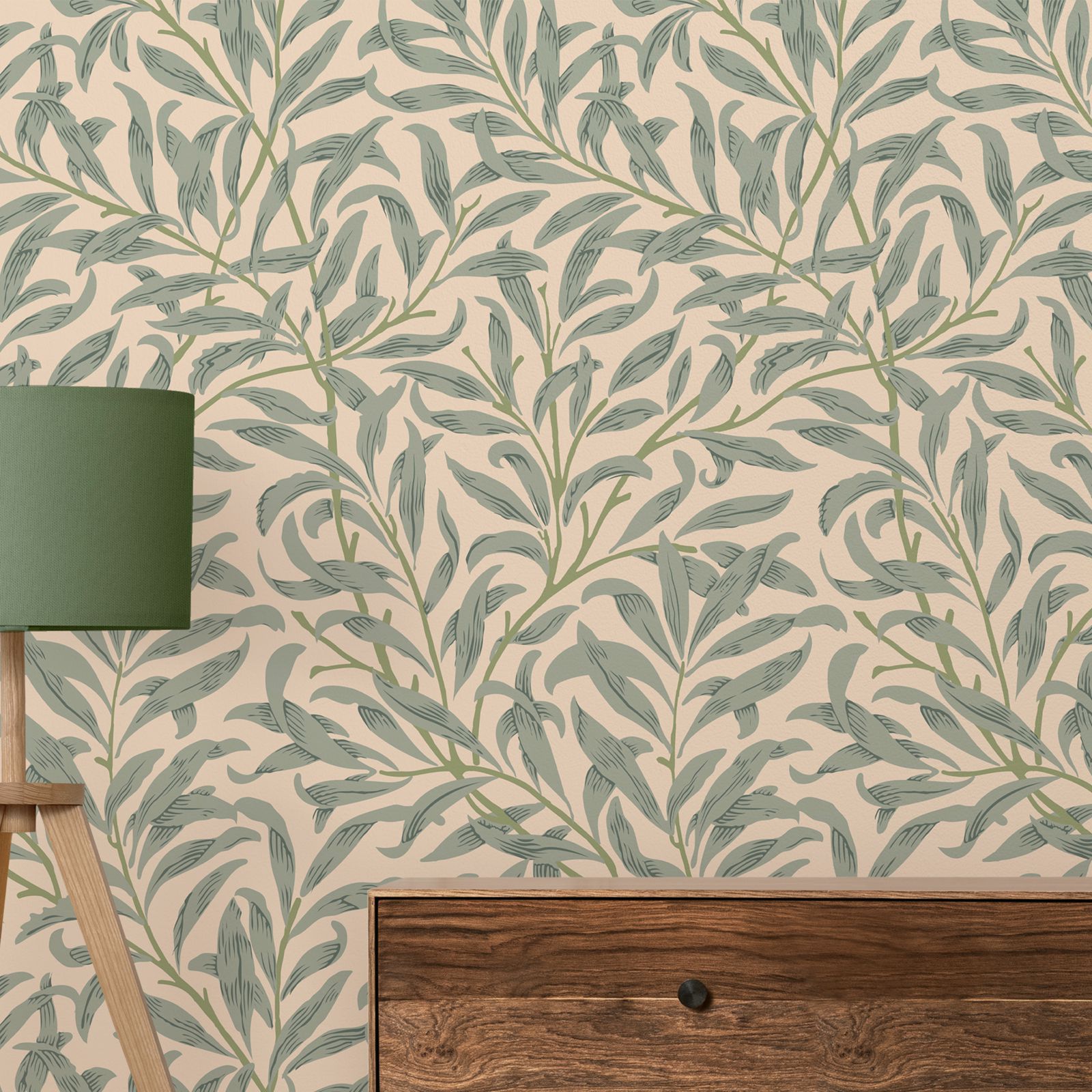 Green Leaf Wallpaper,Beige Col - Herbal Wallpaper review and price
